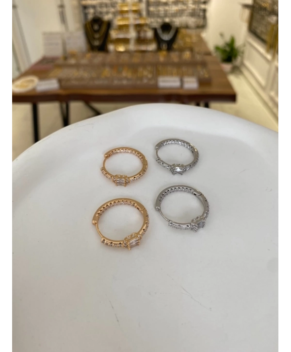 Özel Seri Zirkon Baget Taş Küpe