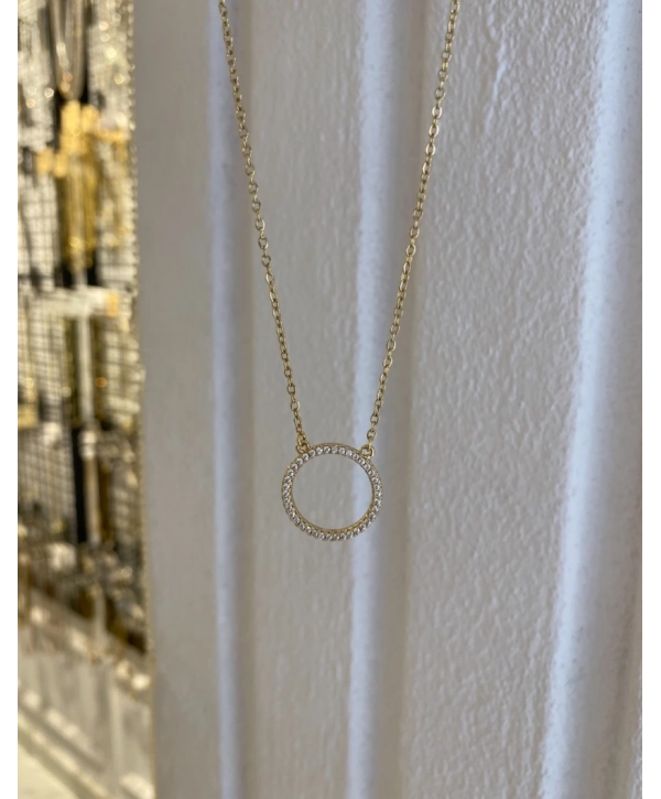 Özel Seri Zirkon Taş Çember Kolye