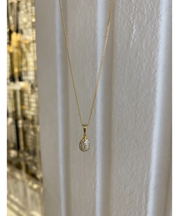 Özel Seri Zirkon Taş Damla Kolye