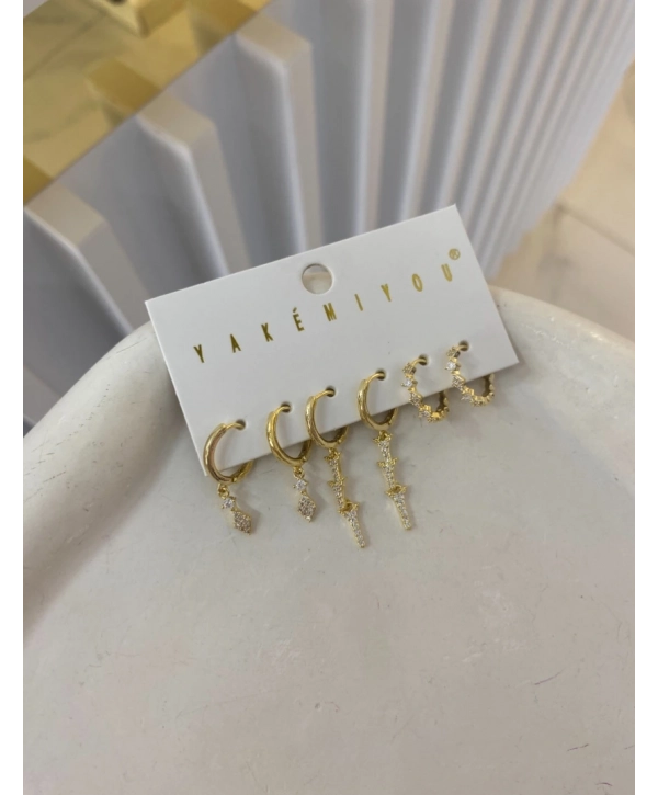 Özel Seri Zirkon Taş Detay Bakla Model Küpe