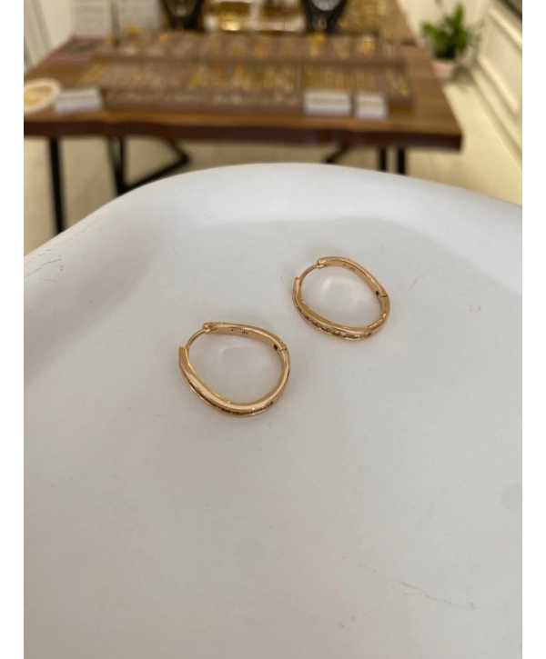 Özel Seri Zirkon Taş Kıvrımlı Halka Küpe