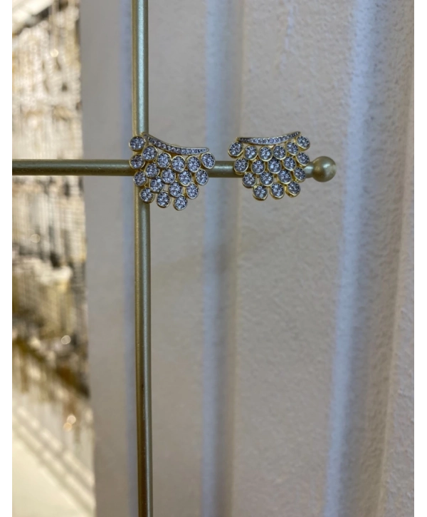 Özel Seri Zirkon Taş Tasarım Küpe