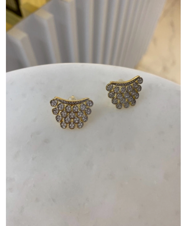 Özel Seri Zirkon Taş Tasarım Küpe