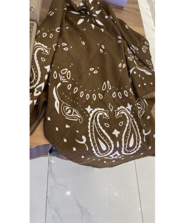 Şal Desen 90x90 Pamuklu Fular Şal