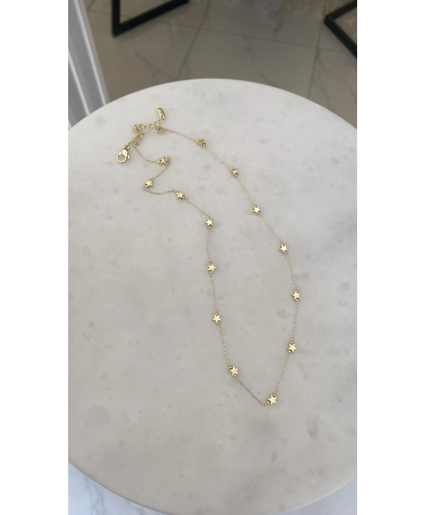 VIP CM İnce Sıralı Minimal Yıldız Kolye