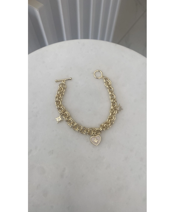 VIP CM Kalp Charm Bileklik