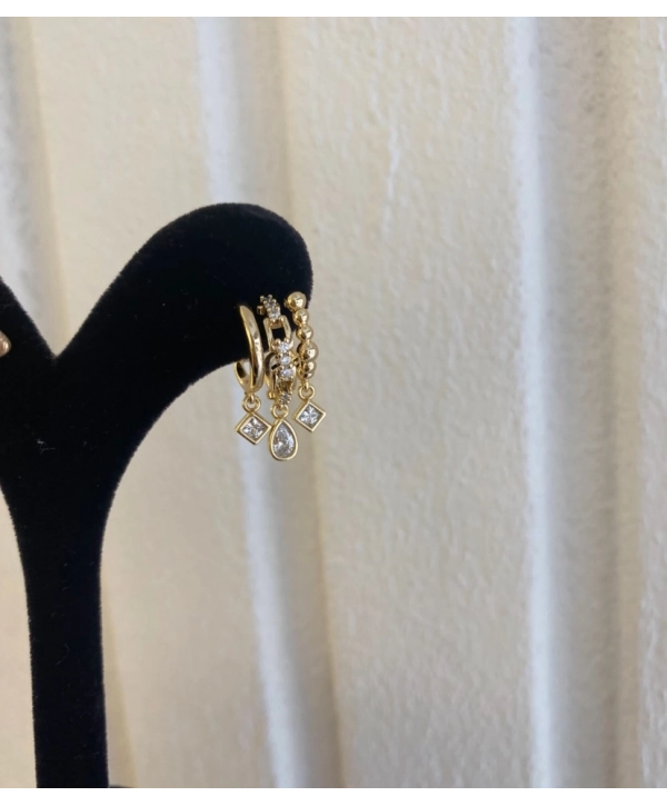 VİP Damla Figür Sallantılı Tasarım Küpe