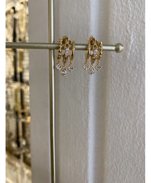 VİP Damla Figür Sallantılı Tasarım Küpe