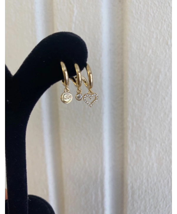 VİP Kalp Figür Sallantılı Tasarım Küpe