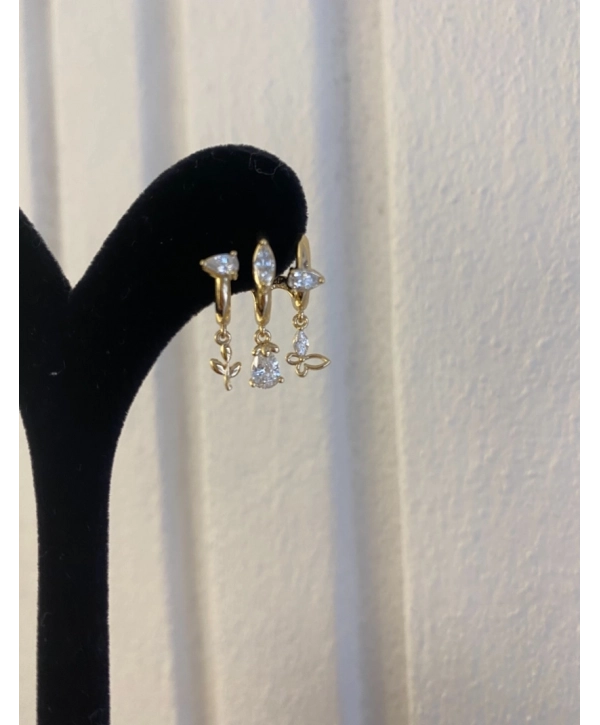 VİP Kelebek Figür Sallantılı Tasarım Küpe