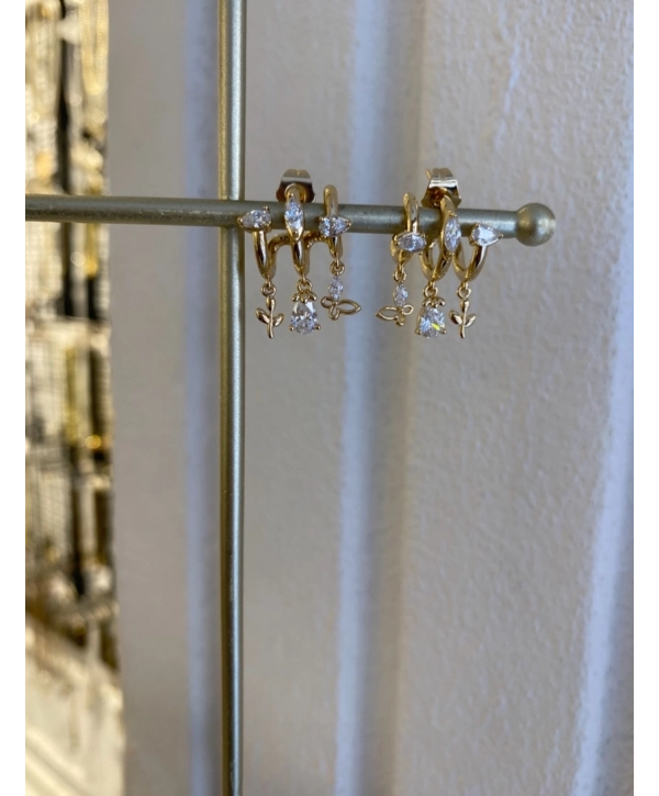 VİP Kelebek Figür Sallantılı Tasarım Küpe