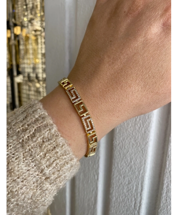 VIP Sıralı S Plaka ve Zirkon Taş S Bileklik