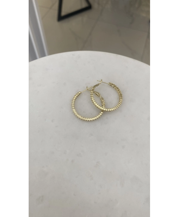 VIP XP Tırtıklı Halka Küpe