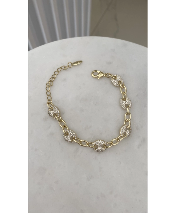 VIP XP Zirkon Taş Düğme Model Bileklik