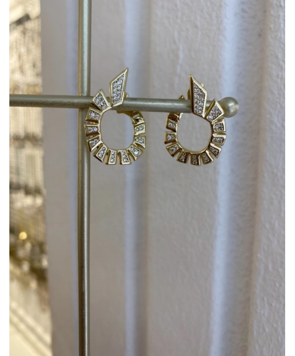 VIP Zirkon Taş Detay Tasarım Damla Küpe