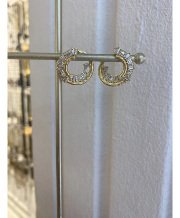 VIP Zirkon Taş Detay Tasarım Halka Küpe