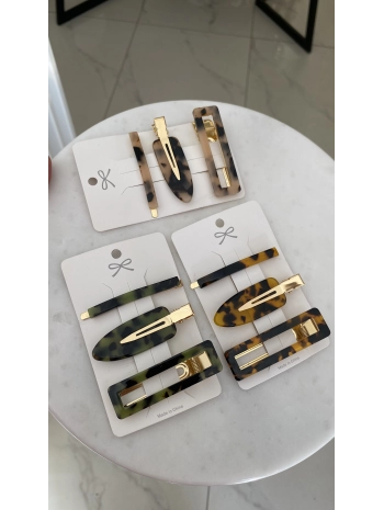 3lü Kemik Detay Pens Toka