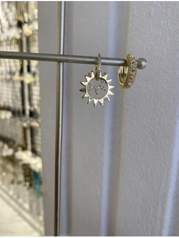 Özel Seri Zirkon Taş Çark Model Küpe