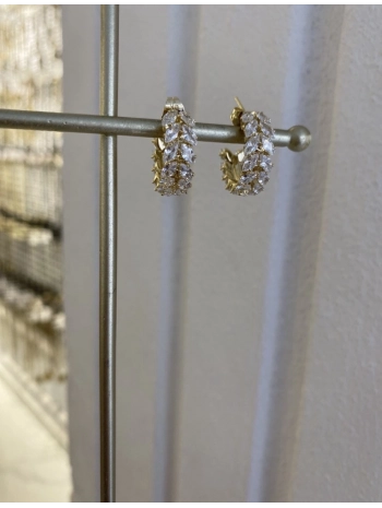 Özel Seri Sıralı Zirkon Taş Başak Model C Küpe