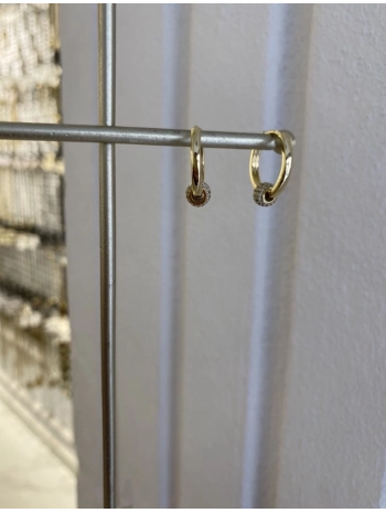 Özel Seri Zirkon Taş Top Detay Halka Küpe