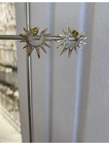 Özel Seri Zirkon Taş Güneş Küpe