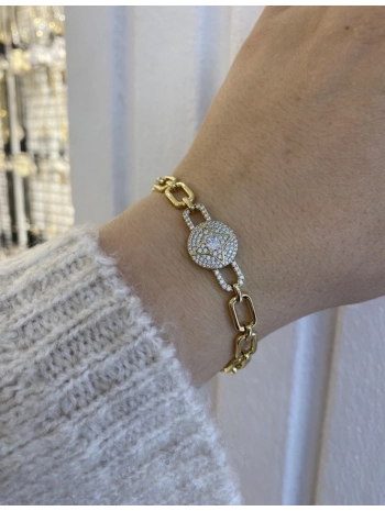 VIP Ortası Yıldız Zirkon Taş Detay Bileklik