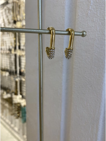 Çelik Zirkon Taş V Küpe