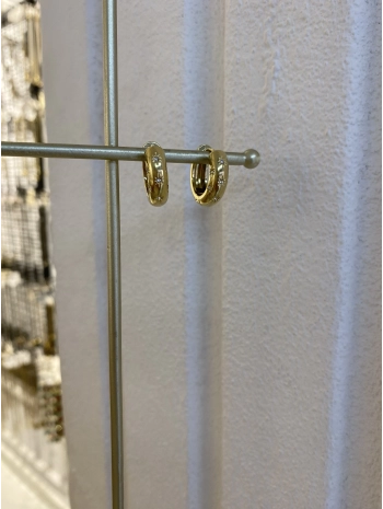 Çelik Yıldız Detay Bombeli Halka Küpe