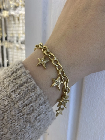 Çelik Sallantılı Yıldız Bileklik