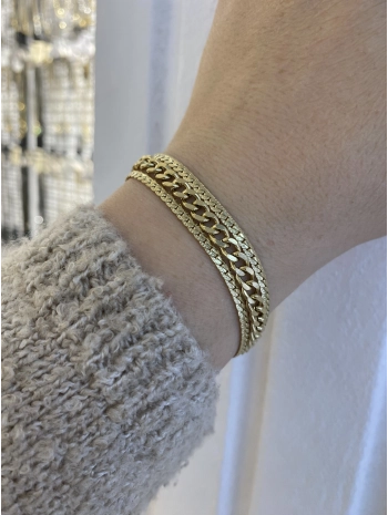 Çelik Üç Sıra Zincir Bileklik