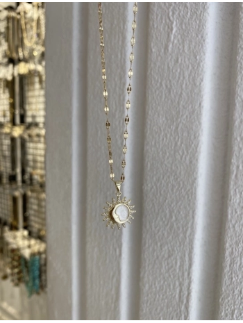 Çelik Sedef Güneş Kolye