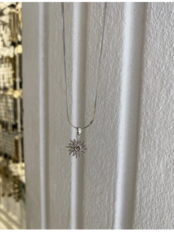 Çelik Güneş Kolye