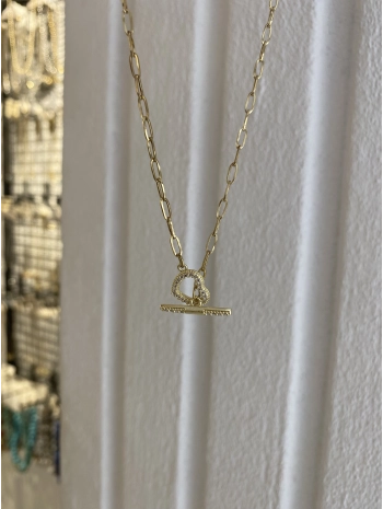 Çelik Zirkon Taş Detay Choker Kolye