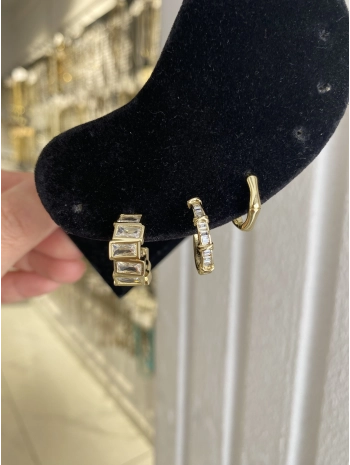 VIP Zirkon Taş C Küpe Kombini