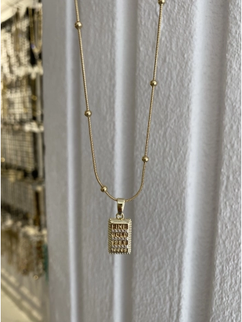 Çelik Dorika Zincir Üzeri Külçe Model Kolye