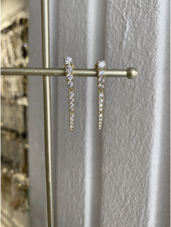 VIP Sallantılı Zirkon Taş Su Yolu Küpe