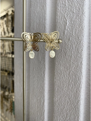 Özel Seri Pul Sallantılı Kelebek Küpe