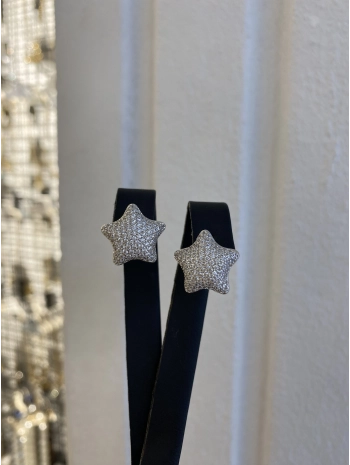 VIP Seri Zirkon Taş Bombeli Yıldız Küpe