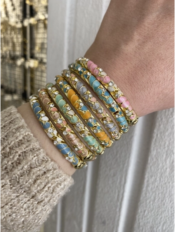 Özel Seri Mineli Çiçek Figür Kelepçe