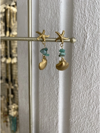 Çelik Sallantılı Deniz Yıldızı Küpe