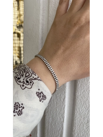 VIP İki Sıra Su Yolu İnce Bileklik (4 Mm.)