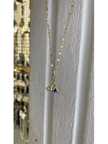 Çelik Uçak ve Yassı Dünya Charm Kolye