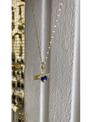 Çelik Uçak Dünya Charm Kolye