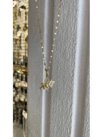 Çelik Uçak ,Bavul ve Dünya Charm Kolye