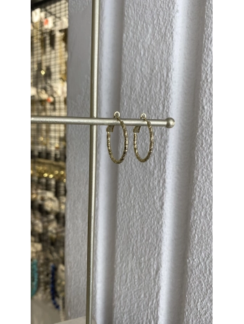 VIP Lazer Kesim Tırtıklı Halka Küpe