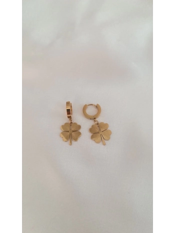 Çelik Büyük Yonca Küpe