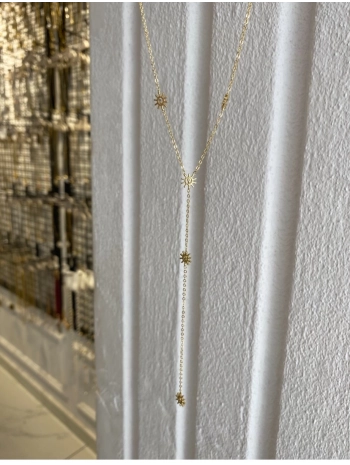 Çelik Güneş Figür Y Kolye