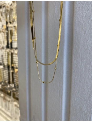 Çelik İkili Dorika Model Kolye