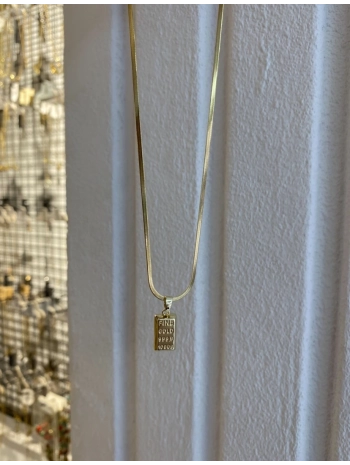 Çelik İnce İtalyan Zincir Üzeri Külçe Model 60 Cm Kolye