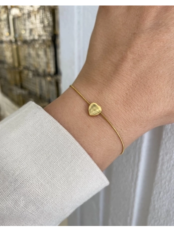 Çelik İnce Kalp Bileklik